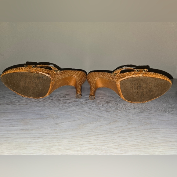 BCBG Leather Woven Mule Sandal Camel color - Picture 7 of 7